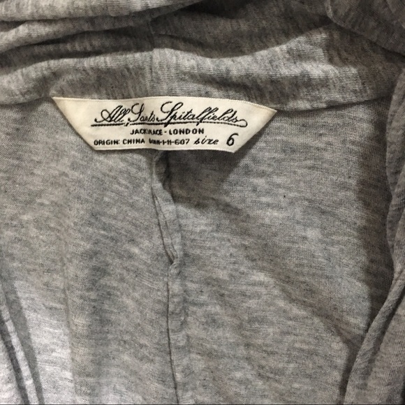 All saints salacia gilet vest xs grey jersey drape - Picture 4 of 5